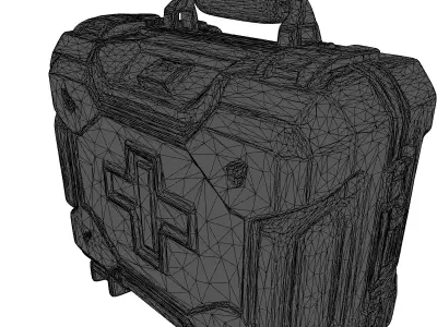 Futuristic Medkit with Glowing Cross 3D model