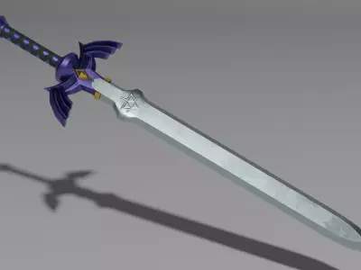 Master Sword Low-poly 3D model
