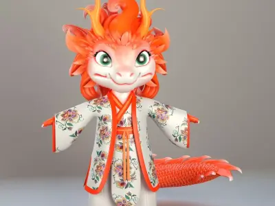 Little Dragons  3D model purchase