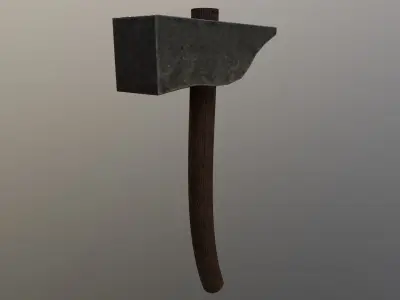 234Medieval - Hammer Game Ready Low Poly 3D Model  Low-poly 3D model
