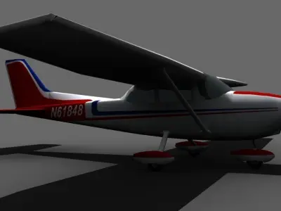 Cessna 172 Low-poly 3D model purchase
