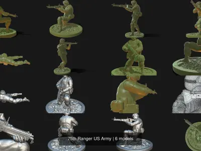 75th Ranger US Army 3D Model Pack