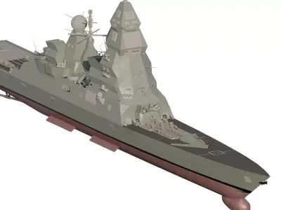 RUSSIAN NAVY NEW CLASS DESTROYER 3D model