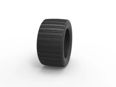 Dune buggy rear tire 19 Scale 1 to 25 3D print model