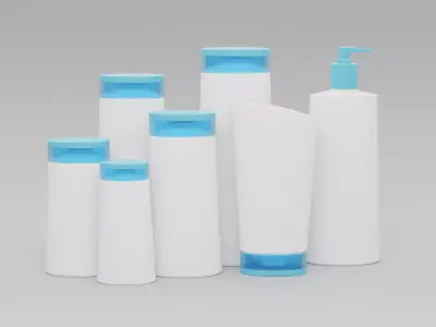 Plastic Bottle Packaging 3D Model 3D model