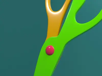 Cartoon Scissor Free low-poly 3D model