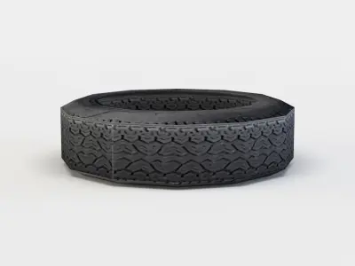 Tire Low-poly 3D model by DexsoftGames