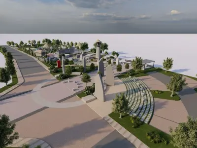 public park-Private Park Landscape 3D model 20
