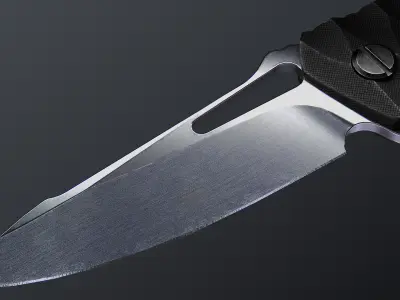 Folding knife Low-poly 3D model