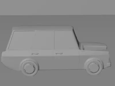 WAGON CAR  Free low-poly 3D model