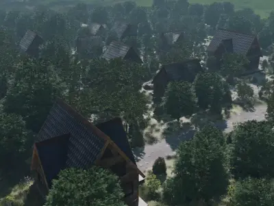 Village In Nature 3D model purchase