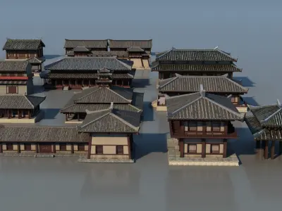 Ancient Chinese Architecture 3D model from CGTrader
