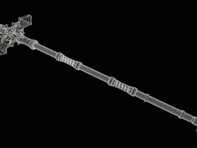 Divinity - Inquisitor Staff Low-poly 3D model