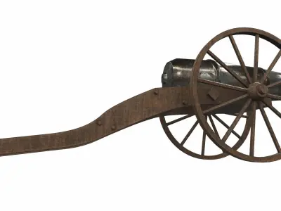 Cannon 3 old 3D model