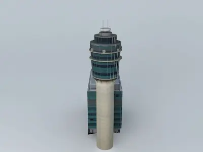Hong Kong Airport Control Tower Free 3D model