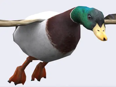 3DRT - Duck Low-poly 3D model