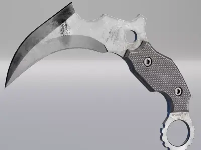 Karambit Knife Low-poly 3D model shop