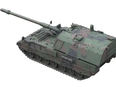 Panzerhaubitze 2000 Self Propelled Howitzer Low-poly 3D model