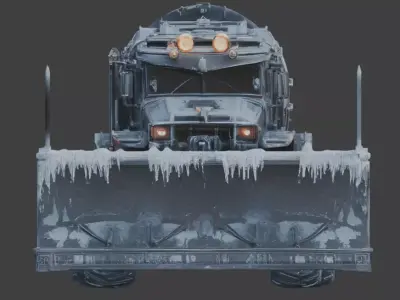 Arctic Predator Bulldozer Car 3D Model Low-poly 3D model