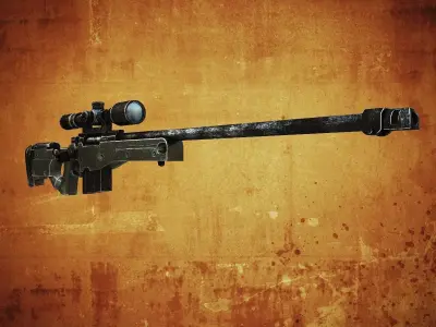 AWM Sniper rifle Low-poly 3D model order