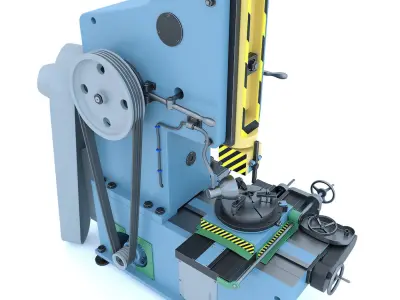 Industrial milling machine tool 7402 3D model