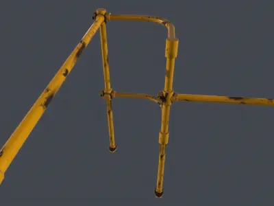 Modular Handrails 3D Model Low-poly 3D model