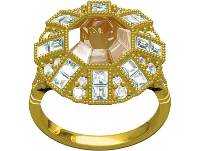 Antique Vintage Style Engagement Ring for Women 3D print model purchase