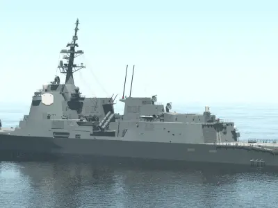 JMSDF DDG-180 HAGURO guided-missile destroyer 3D model