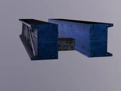 Crane Platform B Low-poly 3D model
