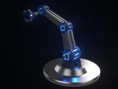 Futuristic Industrial Factory Hand Robot 3D model