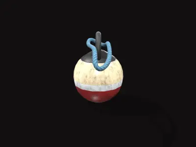 Medieval Buoy Low-poly 3D model