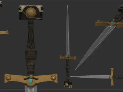 My Dagger Low-poly 3D model