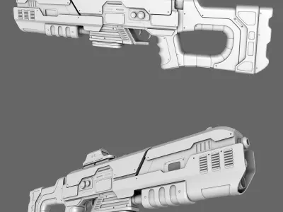 Sci-Fi Rifle Gun 3D model