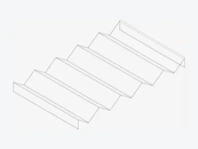 Furniture - Contemporary - Bond - Bottle Rack Low-poly 3D model