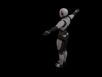  Female Robot 3D Model Free Download Free low-poly 3D model