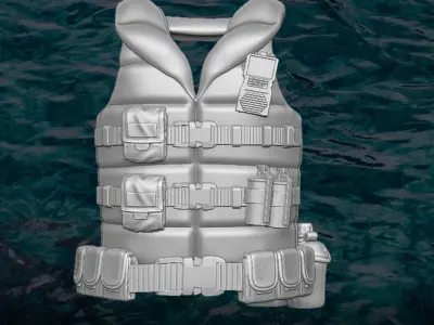 Life Vest 3D printable File For Action Figures 3D print model