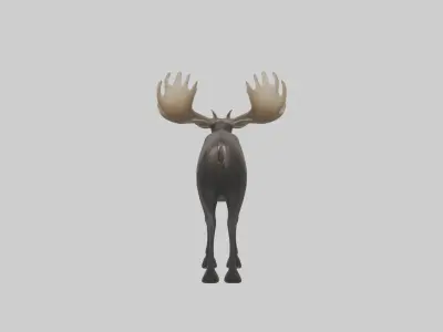 Moose deer Low-poly 3D model