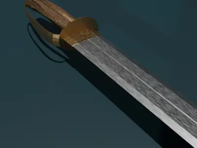 game ready low poly sword Free low-poly 3D model get