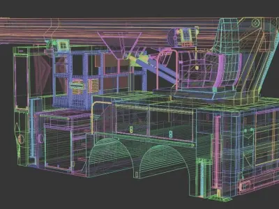 Hilton 320T Aerial Platform 3D model