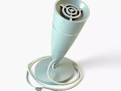 Vintage Japanese Desk Microphone 3D model