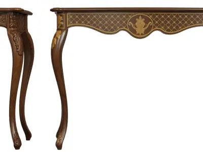 Classic side table 1000 Low-poly 3D model