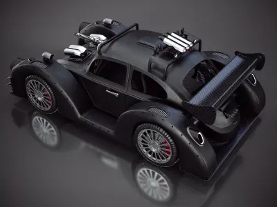  military Volkswagen Beetle 3D model