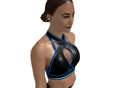 Futuristic Sport Bra Neon 3D model