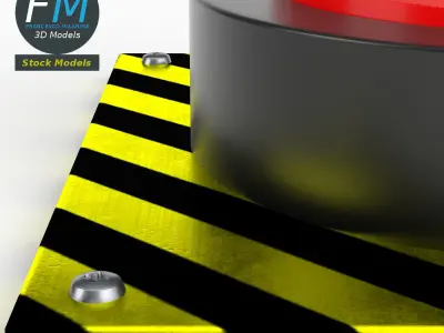 Big red button 3D model