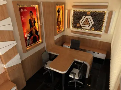 modern office interior 3D model purchase