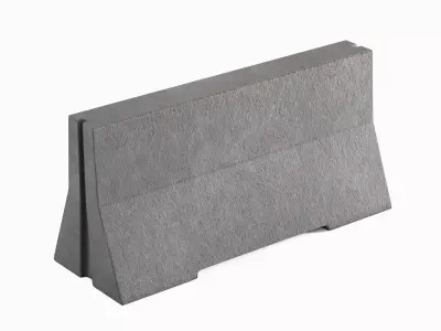 Concrete Barrier B 02 Low-poly 3D model