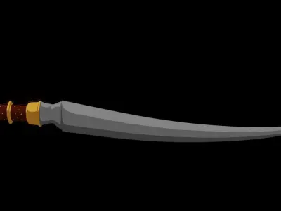 Stylized Dagger Free 3D model