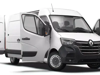 Renault Master Van L1H2 HQInterior 2023 3D model