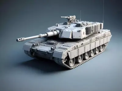 Challenger 2 Tank  Realistic 3D Printable Military Model 3D print model