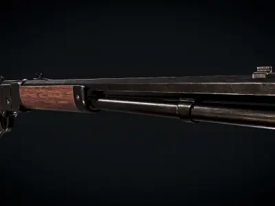 Winchester rifle 1873 Low-poly 3D model